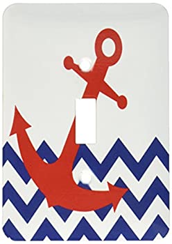 【中古】【輸入品・未使用】3drose LSP _ 165791?_ 1レッドNauticalボートアンカーonシェブロンパター..