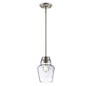 Savoy House Lighting 7-4134-1-SN Casual Lifestyles 1 Light Mini-Pendant and Clear Glass Shade%カンマ% Satin Nickel Finish by Savoy House L