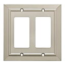 yÁzyAiEgpzFranklin Brass W35224-SN-C Classic Architecture Double Decorator Wall Plate / Switch Plate / Cover%J}% Satin Nickel by Franklin Brass