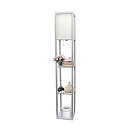【中古】【輸入品・未使用】Simple Designs フロアランプ 飾り棚 整理棚 リネンのシェード付き 63.30 x 10.20 x 10.20 inch...