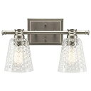 【中古】【輸入品・未使用】Kichler 45096NI Nadine バニティー 2灯白熱灯 合計200ワット つや消しニッケル