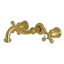 【中古】【輸入品・未使用】Kingston Brass Ks3127Ax ヴィンテージ 8インチ センターウォールマウント ベッセルシンク蛇口 7-4/9インチ スパウトリーチ サテン真鍮(3)