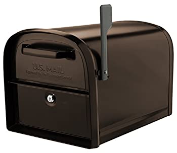 【中古】【輸入品・未使用】Architectural Mailboxes 6300RZ Oasis 360 ロック付き郵便受け アクセスドア2つ付き XL 磨きブロンズ