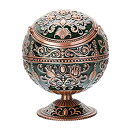 【中古】【輸入品・未使用】LAUYOO 防風灰皿 蓋付き タバコ 金属製 ポータブル 葉巻灰皿 臭い除去器 屋内 屋外 手刻印 ローズパターン スパークルファン...