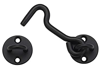 【中古】【輸入品・未使用】Raswik 4インチ プライバシー フック アイラッチ 簡単施錠 大きな開き戸用 ブラック