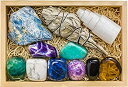 【中古】【輸入品・未使用】Crystalya プレミアムグレード クリスタルとヒーリングストーン リラクゼーション/ストレス/不安解消/木製ボックスで睡眠 - ...