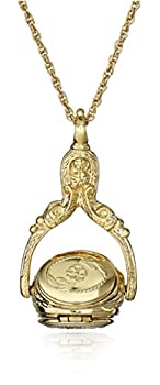 【中古】【輸入品・未使用】1928 Jewelry 回転トリオロケットネックレス 30インチ%カンマ% 金属%カンマ%