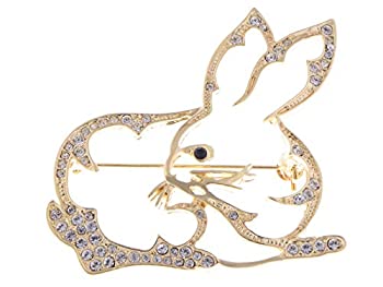 【中古】【輸入品・未使用】アリランゴールデントーンクリアクリスタル色付きラインストーンカットアウトBunnyウサギブローチピン 【中古】【輸入品・未使用】アリランゴールデントーンクリアクリスタル色付きラインストーンカットアウトBunnyウサギブローチピン