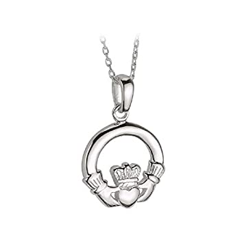 yÁzyAiEgpzCladdagh Necklace Sterling Silver Heavy Made in Ireland