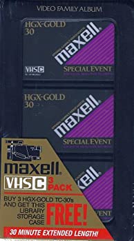 【中古】【輸入品・未使用】Maxell VHS - C 3?- PackビデオCassettes