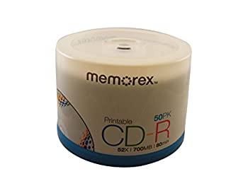 šۡ͢ʡ̤ѡCDR-80 Memorex White Inkjet Printable in 50 Pack Cake Box...