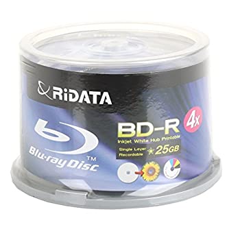 šۡ͢ʡ̤ѡRitek Ridata Blu-Ray (BD-R) White Inkjet Hub Printable 4X...