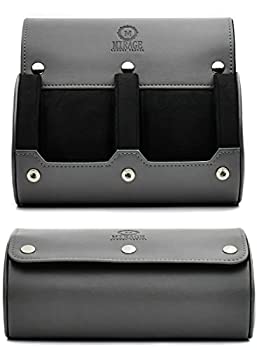 【中古】【輸入品・未使用】男性用腕時計ケース - 腕時計ロールトラベルケース - 収納オーガナイザーとディスプレイ - Mirage Watch Roll Cases…%カンマ% スレートグレーの2つ