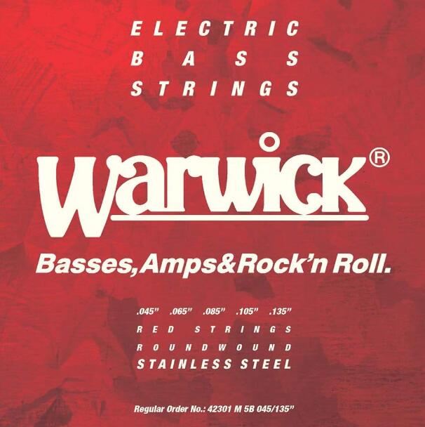 【中古】 WARWICK ワーウィック エレキベース弦 5弦セットステンレス 42301 RED Strings Medium Low B 045 135