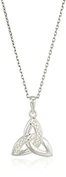 yÁzyAiEgpzSolvar Celtic WeaveTrinity Knot Necklace Silver Irish Made