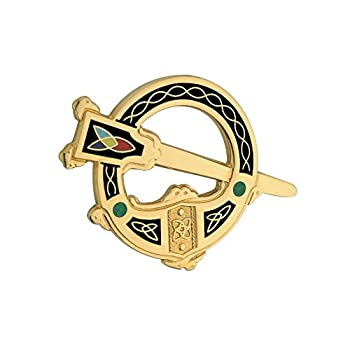 yÁzyAiEgpzGold Plated Tara Brooch-Black-Made in Ireland