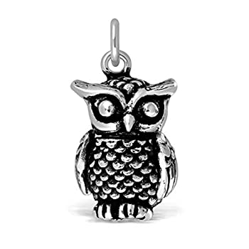 【中古】【輸入品・未使用】WithLoveSilver 925スターリングシルバー大きな3d Movableフクロウチャームペンダント