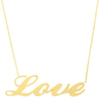 【中古】【輸入品・未使用】ゴールドoverスターリングシルバーサイドウェイ光沢仕上げラブ調節可能な長ネックレス( 16?to 18?inch )