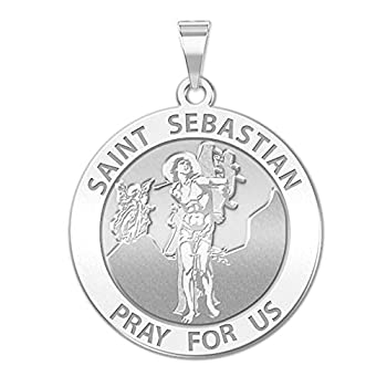 【中古】【輸入品・未使用】PicturesOnGold.com 聖セバスチャン 宗教メダル - 3/4インチ スターリングシルバー ニッケルのサイズ 【中古】【輸入品・未使用】PicturesOnGold.com 聖セバスチャン 宗教メダル - 3/4インチ スターリングシルバー ニッケルのサイズ