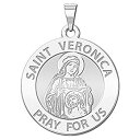 Saint Veronica Religious Medal???Available inソリッド10?K and14?K黄色またはホワイトゴールド、またはスターリングシルバー