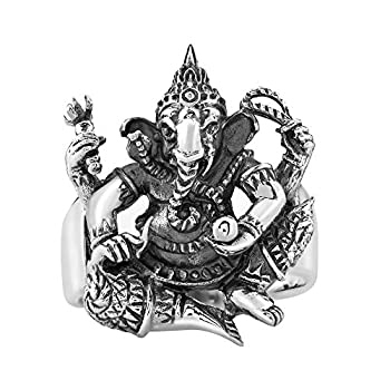 【中古】【輸入品・未使用】Rare Ganesh図Hindu Elephant God。925スターリングシルバーリング 【中古】【輸入品・未使用】Rare Ganesh図Hindu Elephant God。925スターリングシルバーリング