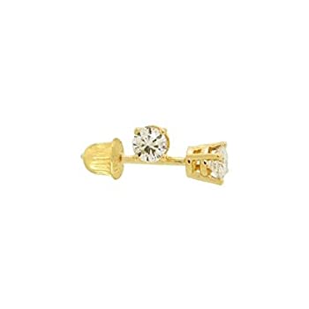 【中古】【輸入品・未使用】小さな14Kゴールド ラウンド 2mm CZ ソリティア スタッド スクリューバックピアス 軟骨またはセカンドホールピアス 【中古】【輸入品・未使用】小さな14Kゴールド ラウンド 2mm CZ ソリティア スタッド スクリューバックピアス 軟骨またはセカンドホールピアス