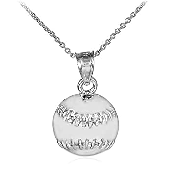【中古】【輸入品・未使用】Sports Charms 野球/ソフトボール スターリングシルバー ペンダントネックレス シルバー