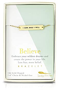 yÁzyAiEgpzLucky Feather STRONG AND SASSY%_uNH[e% Believe%_uNH[e%%_uNH[e% I Can And I Will%_uNH[e% 14?K Gold Dipped Boxed`[u