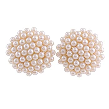 【中古】【輸入品・未使用】Grace Junブライダルウェディングクリップイヤリングnoピアスゴールドメッキチャームジュエリーパールイヤリング