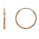 【中古】【輸入品・未使用】14K Rose Gold Endless Round Hoop Earrings%カンマ% 10mm(4)