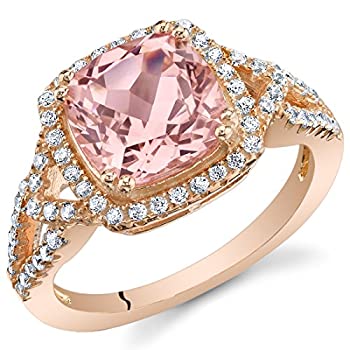 【中古】【輸入品・未使用】シミュレーションモルガナイトrose-toneスターリングシルバークッションハローリング 【中古】【輸入品・未使用】シミュレーションモルガナイトrose-toneスターリングシルバークッションハローリング