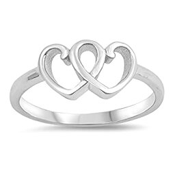 【中古】【輸入品・未使用】infinity love heart Promise純度リング新しい925スターリングシルバーバンドサイズ3???10