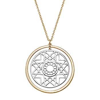 【中古】【輸入品・未使用】ローズマリー・コレクション2つトーンGeometric Starメダリオンペンダントネックレス ゴールド 【中古】【輸入品・未使用】ローズマリー・コレクション2つトーンGeometric Starメダリオンペンダントネックレス ゴールド