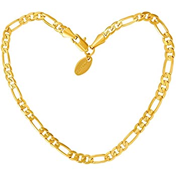 【中古】【輸入品・未使用】Lifetime Jewelry アンクレット レディース メンズ ティーン ガールズ 24K リアルゴールドメッキ 4mm フィガロチェーン 丈夫なアンクルブレスレ 【中古】【輸入品・未使用】Lifetime Jewelry アンクレット レディース メンズ ティーン ガールズ 24K リアルゴールドメッキ 4mm フィガロチェーン 丈夫なアンクルブレスレ