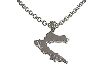 【中古】【輸入品・未使用】Kiola Designs クロアチア地図形ペンダントネックレス