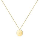 【中古】【輸入品・未使用】ゴールドイニシャルペンダントネックレス 14K金張り 刻印入りディスク パーソナライズされた名前 かわいいハート イニシャル入りの小さ...