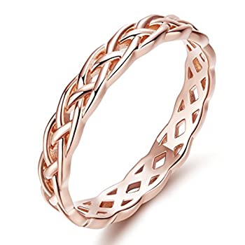 【中古】【輸入品・未使用】SOMEN TUNGSTEN 925スターリングシルバー ケルトノット エタニティバンドリング 婚約結婚指輪 4mm サイズ4-11