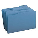 【中古】【輸入品・未使用】File Folders%カンマ% 1/3 Cut Top Tab%カンマ% Legal%カンマ% Blue%カンマ% 100/Box...