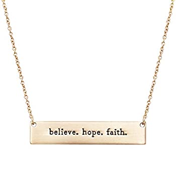 【中古】【輸入品・未使用】Rosemarie & Jubalee レディース ゴールドトーン インスピレーションバーペンダントネックレス Believe Hope Faith 【中古】【輸入品・未使用】Rosemarie & Jubalee レディース ゴールドトーン インスピレーションバーペンダントネックレス Believe Hope Faith