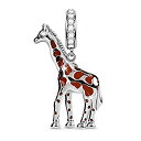 【中古】【輸入品・未使用】GNOCE キリン チャーム ペンダント 925 スターリングシルバー 独立 高貴 ダブル チャーム ブレスレット/ネックレス用 クリ...
