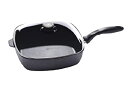 【中古】【輸入品・未使用】Swiss Diamond Nonstick Square Saute Pan with Lid - 5 qt (11 x 11%ダブ...
