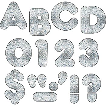 楽天ムジカ＆フェリーチェ楽天市場店【中古】【輸入品・未使用】[トレンド]Trend T1613 Ready Letters Sparkles Letter Set％カンマ％ Silver Sparkle％カンマ％ 4h％カンマ％ 71/Set TEPT1613 [並行輸入品]