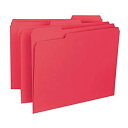 【中古】【輸入品・未使用】Interior File Folders%カンマ% 1/3 Cut Top Tab%カンマ% Letter%カンマ% Red%カンマ...