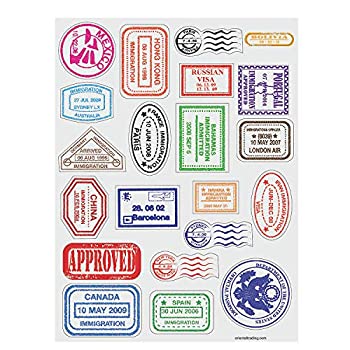 【中古】【輸入品・未使用】Passport Stamp Sticker Sheets (480 Stickers) [並行輸入品]