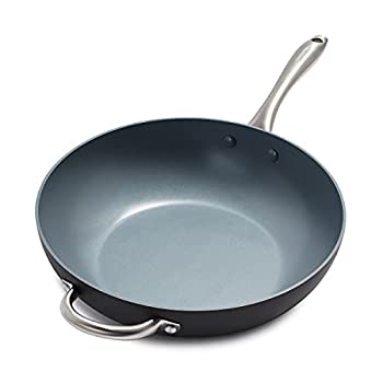 【中古】【輸入品・未使用】GreenPan リマ 12.5 インチ ハード アルマイト ノンスティック セラミック ..