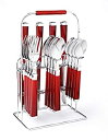 【中古】【輸入品・未使用】Cambridge Silversmiths Temptation Red 16-Piece Flatware Set Rack by...