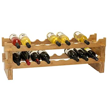 18 Bottle Stackable Wine Rack