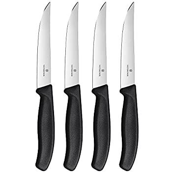 【中古】【輸入品・未使用】Victorinox VIC-6.7903.4 スイスクラシックセット ステーキ4点セット (5インチ ガウチョストレート) ブラック