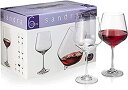 【中古】【輸入品・未使用】Crystalex Bohemia Sandra Wine Glasses 19 oz