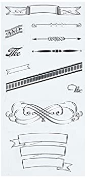 【中古】【輸入品・未使用】Fiskars Teresa Collins 4%ダブルクォーテ%X8%ダブルクォーテ% Clear Stamps-Chalk Art (並行輸入品)